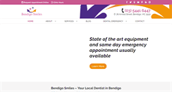 Desktop Screenshot of bendigosmilesdentist.com.au